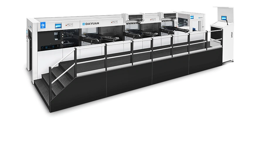 Triple‑Unit Automatic Duoble Hot Stamping & Die Cutting Machine with Stripping & Heating System